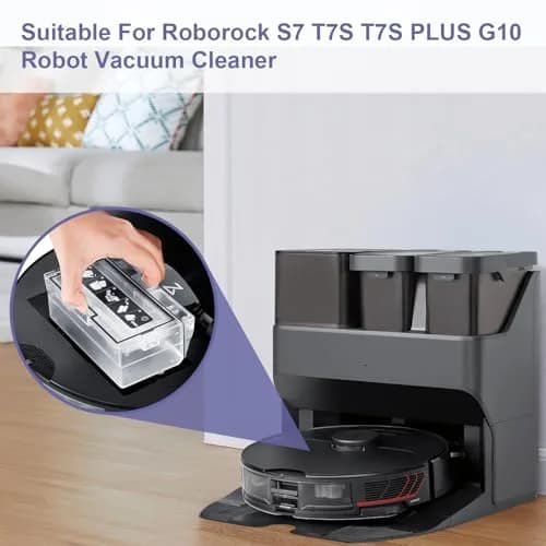 Sgizoku Dust Bin Box for Roborock S7 S70 S75 T7s Plus T7s Vacuum Cleaner - 11.7cm (4.6in) Length thumbnail 6