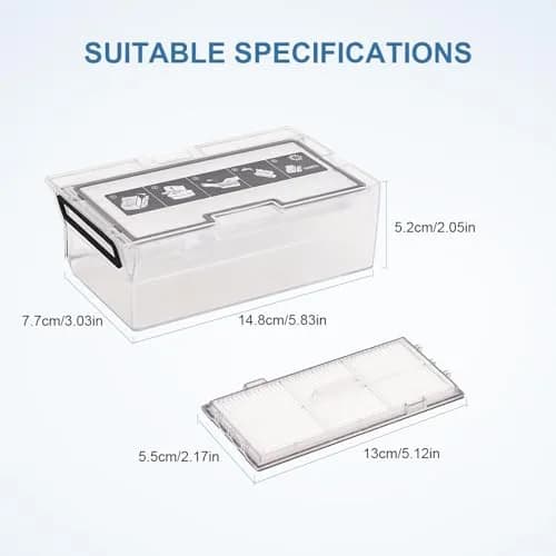Sgizoku Dust Bin Box for Roborock S7 S70 S75 T7s Plus T7s Vacuum Cleaner - 11.7cm (4.6in) Length thumbnail 2