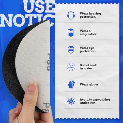 POTUINOM 6 Inch Sanding Discs 240 Grit Silicon Carbide Hook and Loop Sandpaper, 30-Pack | Wet Dry Use for Metal, Wood, Auto Body thumbnail 7