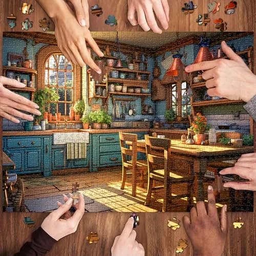 TangComplete Warm Kitchen Jigsaw Puzzle 1000 Pieces 70cm x 50cm | Educational STEM Learning Toy thumbnail 4