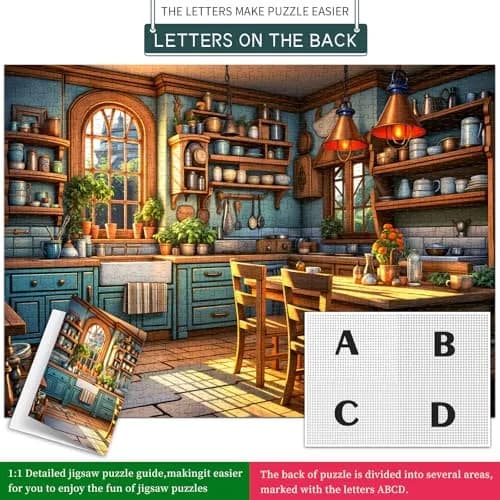 TangComplete Warm Kitchen Jigsaw Puzzle 1000 Pieces 70cm x 50cm | Educational STEM Learning Toy thumbnail 7