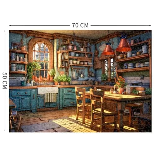 TangComplete Warm Kitchen Jigsaw Puzzle 1000 Pieces 70cm x 50cm | Educational STEM Learning Toy thumbnail 2