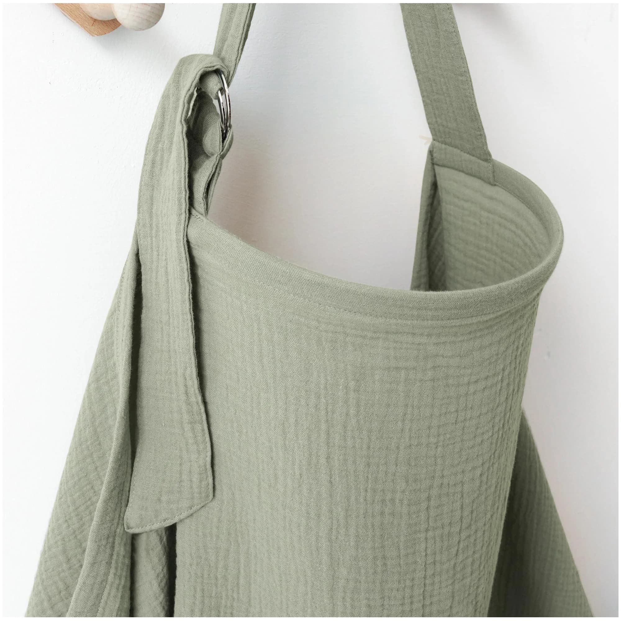 MairMore 100% Muslin Cotton Nursing Cover Misty Green 71cm (28in) x 112cm (44in) | Breathable & Privacy for Indian Moms - main product image