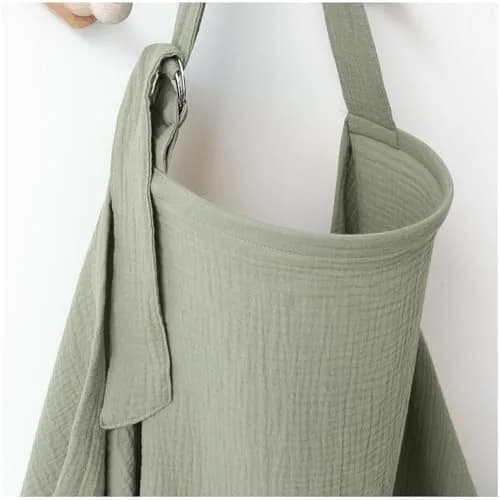 MairMore 100% Muslin Cotton Nursing Cover Misty Green 71cm (28in) x 112cm (44in) | Breathable & Privacy for Indian Moms thumbnail 1