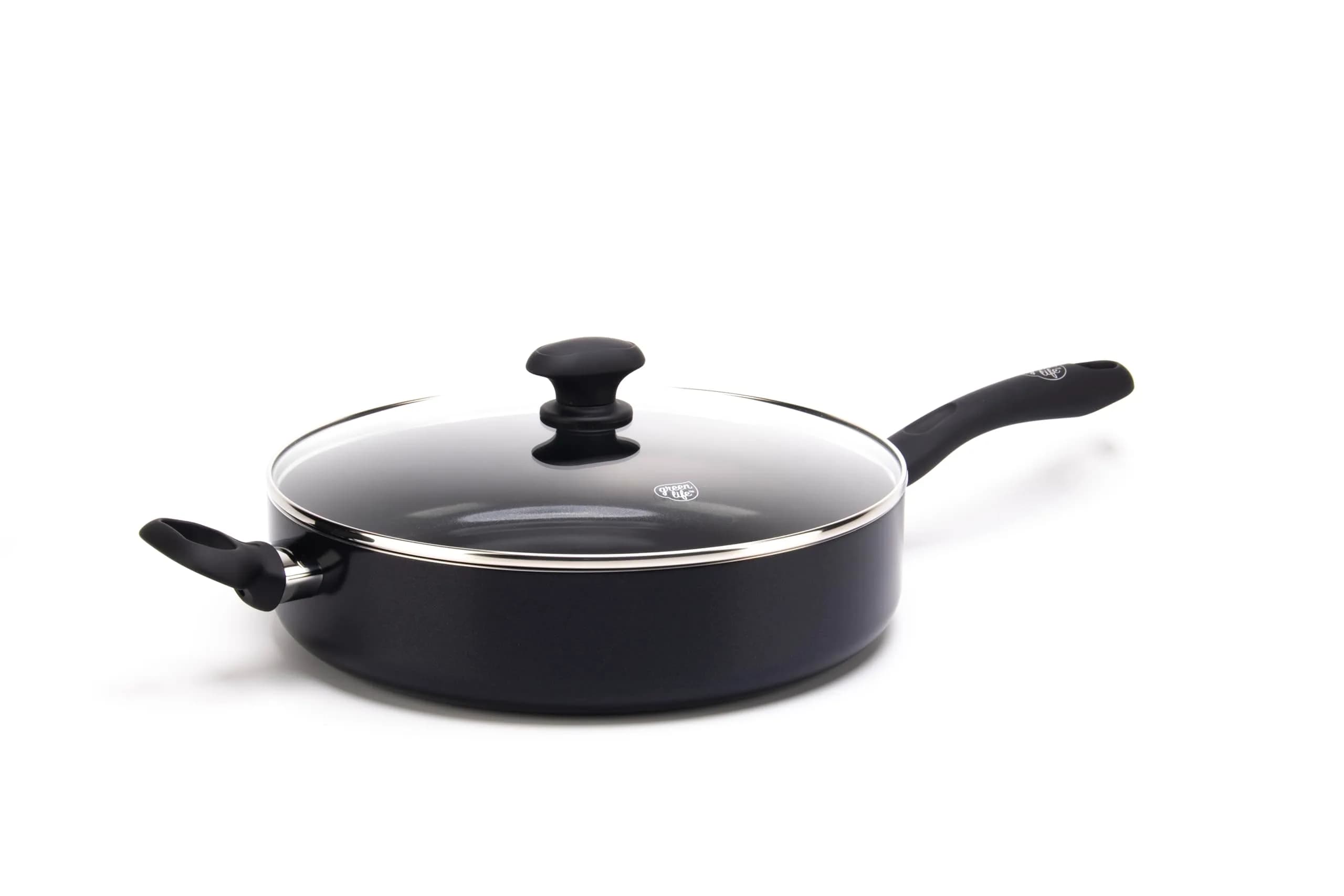 GreenLife Sandstone 5 Quart Ceramic Nonstick Sauté Pan with Lid, Toxin-Free - main product image