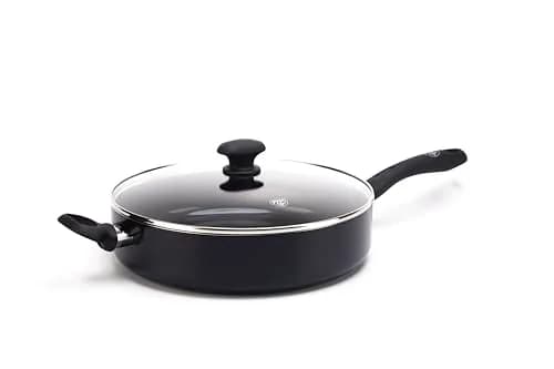 GreenLife Sandstone Ceramic Nonstick Sauté Pan 4.73L (5 Quart) | Toxin-Free, Dishwasher Safe, Black thumbnail 1