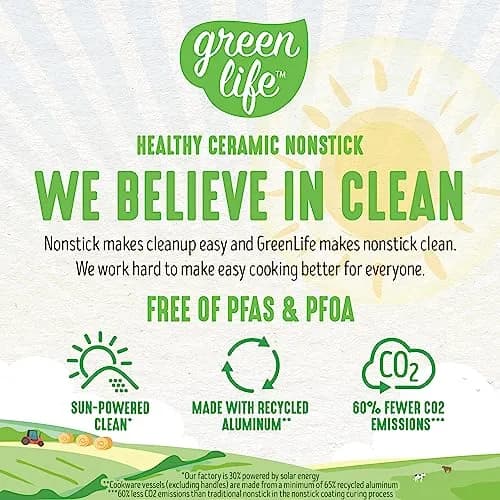 GreenLife Soft Grip 12-inch (30.5 cm) Frying Pan | Non-Toxic Ceramic Nonstick for Healthy Cooking thumbnail 5