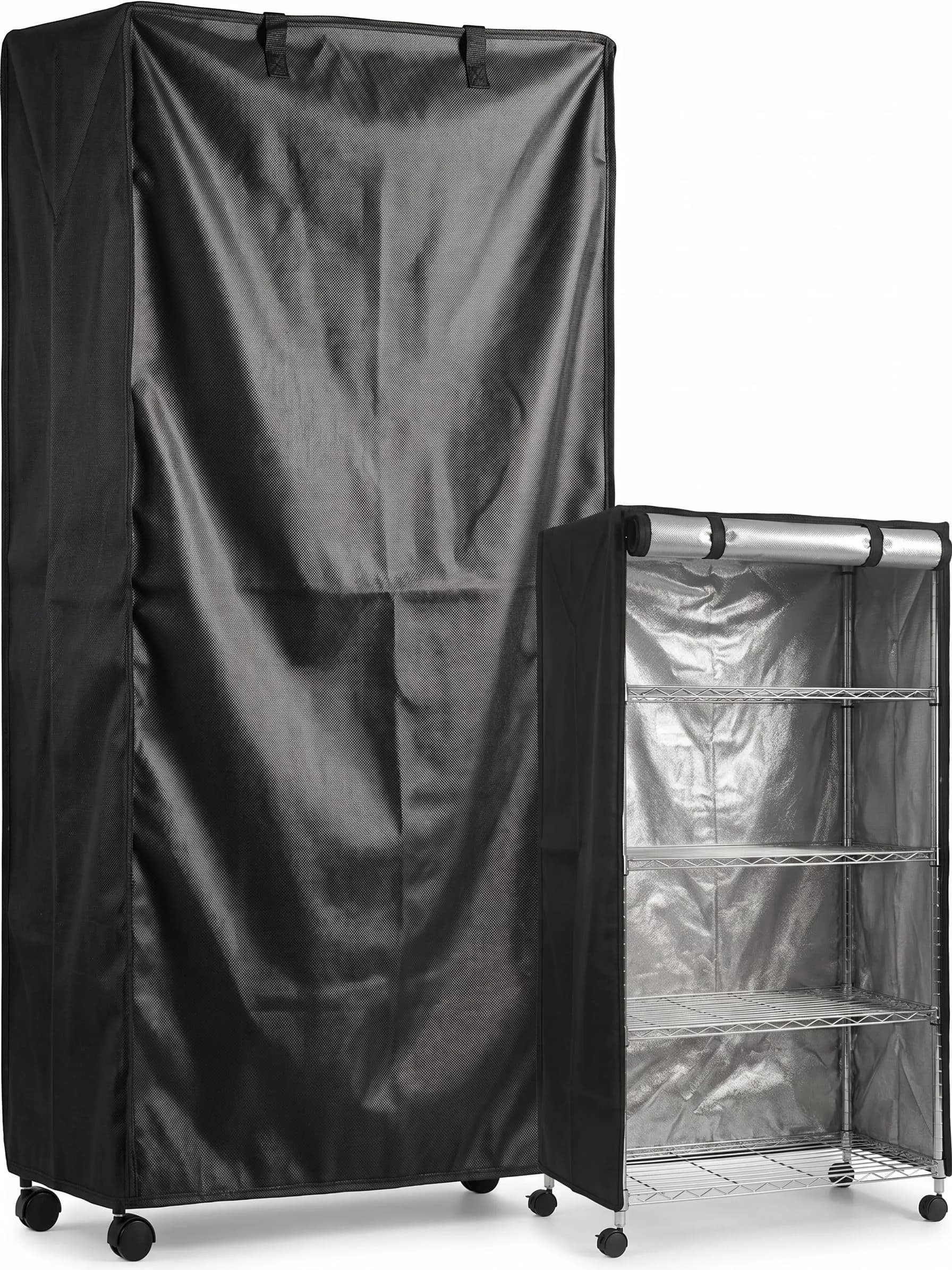 STARVAST Wire Shelf Cover with Zipper, 36" W x 18" D x 72" H (91cm W x 46cm D x 183cm H) | Heavy Duty Oxford Fabric for Dustproof & Heat Insulation — Black