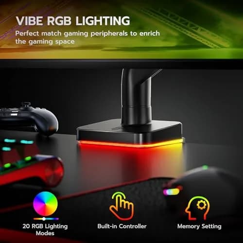ARES WING Ultrawide Monitor arm with RGB for 17-49 Inch Screen | Full Motion, VESA Compatible, Black thumbnail 7