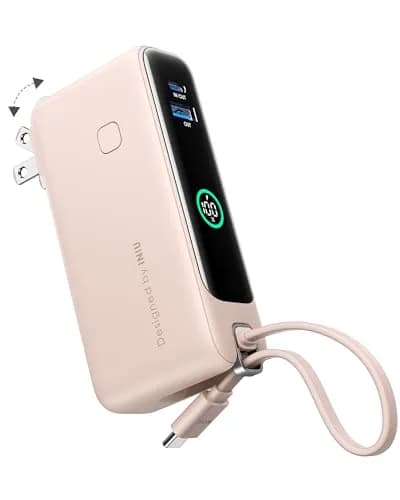 INIU Power Bank 10,000mAh Pink | 30W Fast Charging Travel Power Bank thumbnail 1