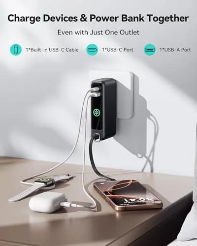 INIU Power Bank 10,000mAh Pink | 30W Fast Charging Travel Power Bank thumbnail 6