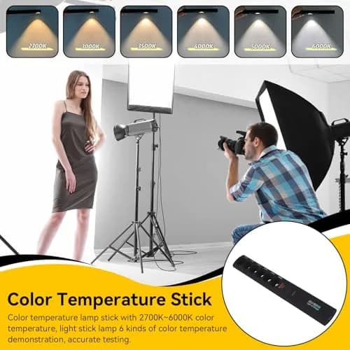 Gsycle Portable Color Temperature Lamp Stick 2700K-6000K | Rechargeable LED Video Fill Light thumbnail 2