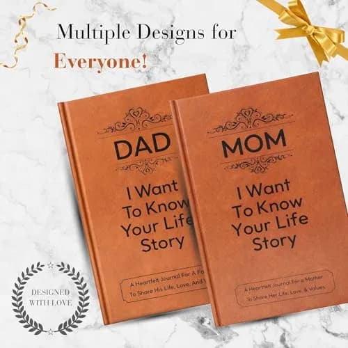 XKFCFC Dad I Want to Know Your Life Story Leather Journal (Hardcover) 20.8cm (8.3in) x 14.6cm (5.8in) | Guided Life Story Book with 300+ Prompt Questions thumbnail 7