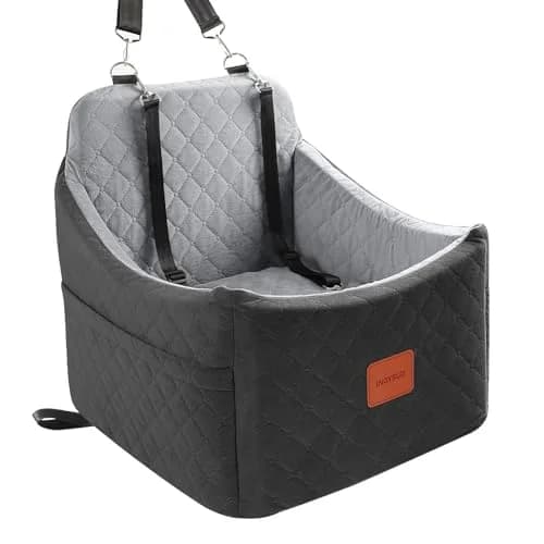 INDYBUD Dog Car Seat for Small Medium Dogs | Detachable Washable Travel Bed with Storage Pockets thumbnail 1