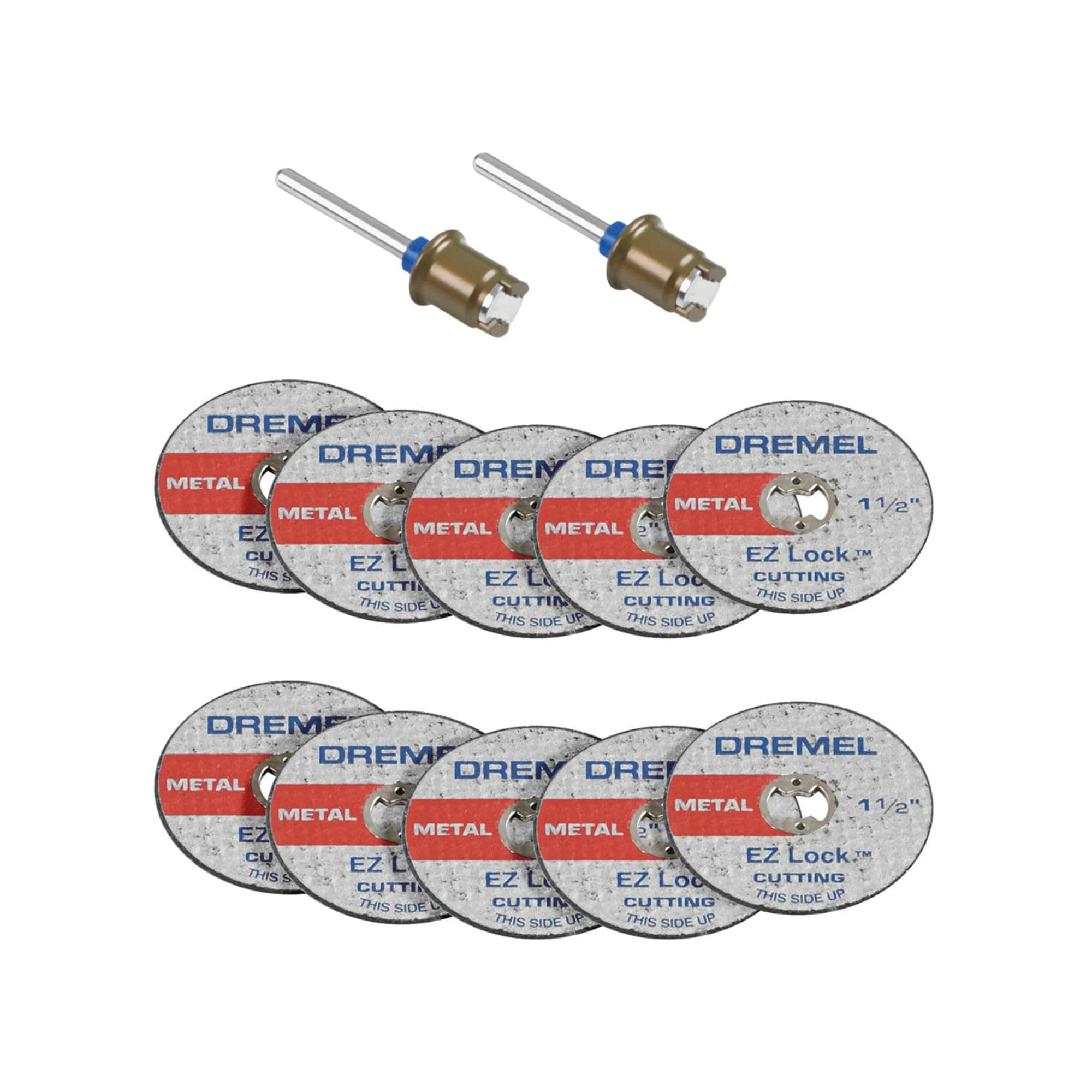 Dremel EZ406-02 EZ Lock Starter Kit with 10 Cut-Off Wheels & Mandrel | 38.1mm Working Diameter
