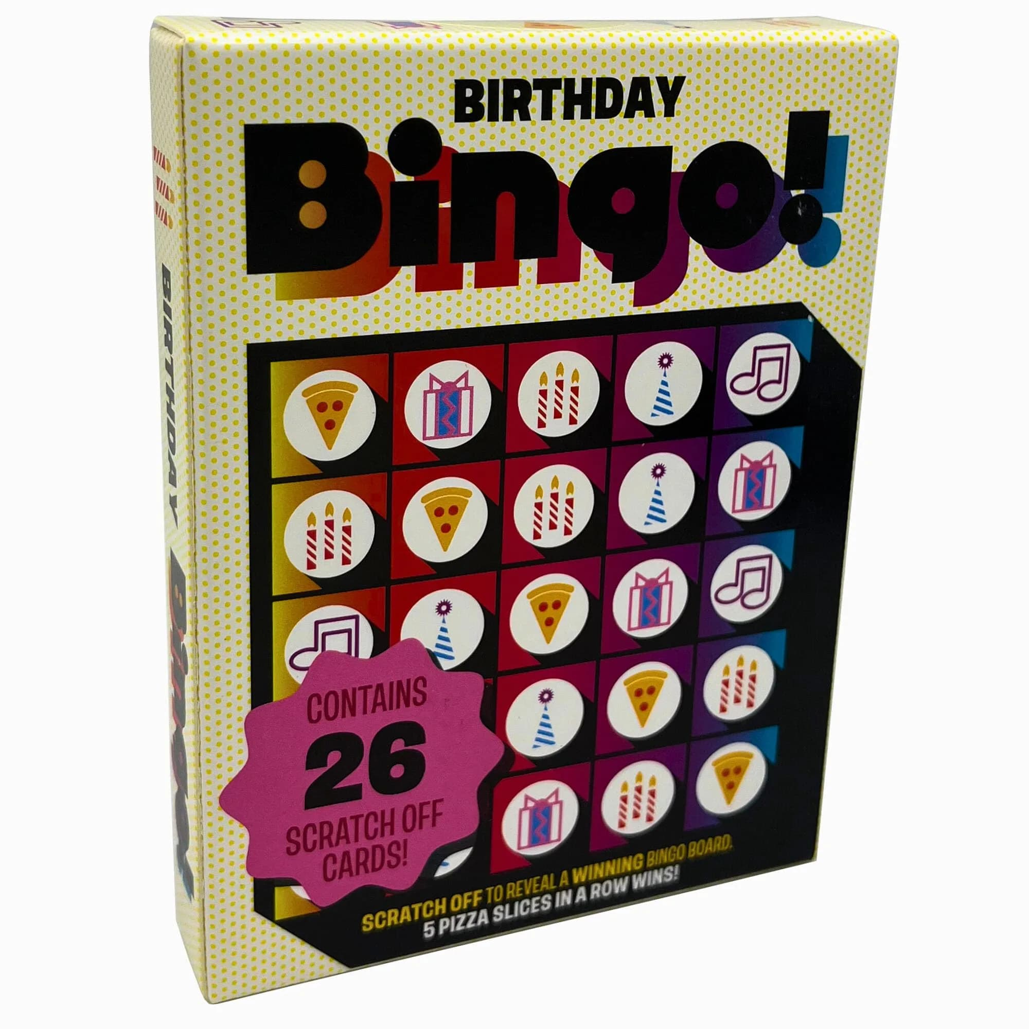 Flat River Group Bingo Scratch Card Game Birthday | Entertaining Party Activity with 26 Themed Cards