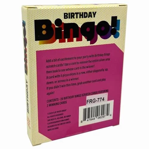 Flat River Group Bingo Scratch Card Game Birthday | Entertaining Party Activity with 26 Themed Cards thumbnail 2