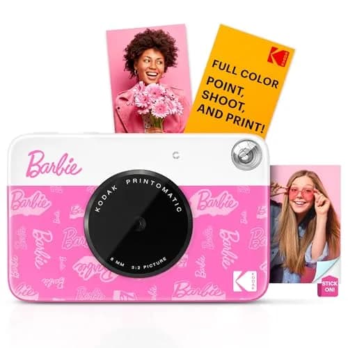 Kodak Barbie Printomatic Instant Camera Starter Bundle with Case & Zink Paper | 5MP Digital Camera thumbnail 2