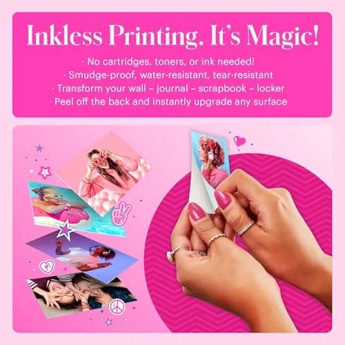 Kodak x Barbie Step Slim Wireless Instant Photo Printer Bundle with Case & Paper | 5MP Camera, Bluetooth, 2x3" Sticky Prints thumbnail 4