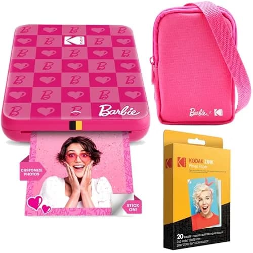 Kodak x Barbie Step Slim Wireless Instant Photo Printer Bundle with Case & Paper | 5MP Camera, Bluetooth, 2x3" Sticky Prints thumbnail 1