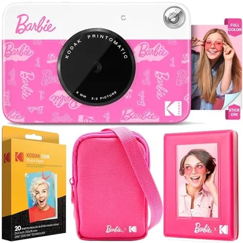 Kodak x Barbie Printomatic Instant Camera Deluxe Bundle with Case, Album & Zink Paper | 5MP Digital Instant Camera thumbnail 1