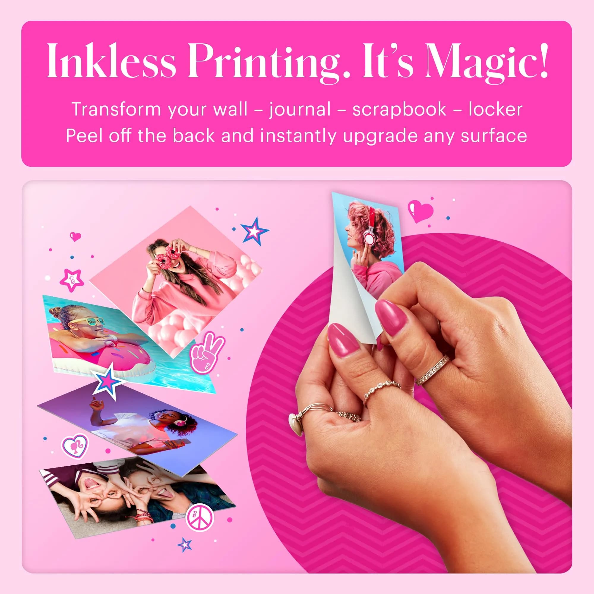 Kodak x Barbie Printomatic Instant Camera Deluxe Bundle with Case, Album & Zink Paper | 5MP Digital Instant Camera - view 3