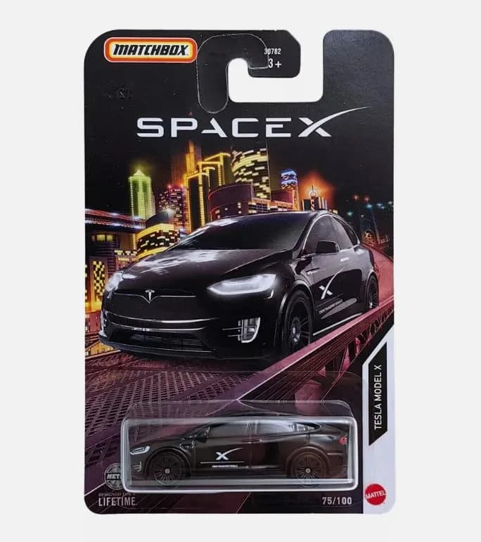 Matchbox Tesla Model X SpaceX Crew Transport Vehicle 1:64 Scale Die-Cast | Authentic Collectible for Space & Automotive Fans thumbnail 1