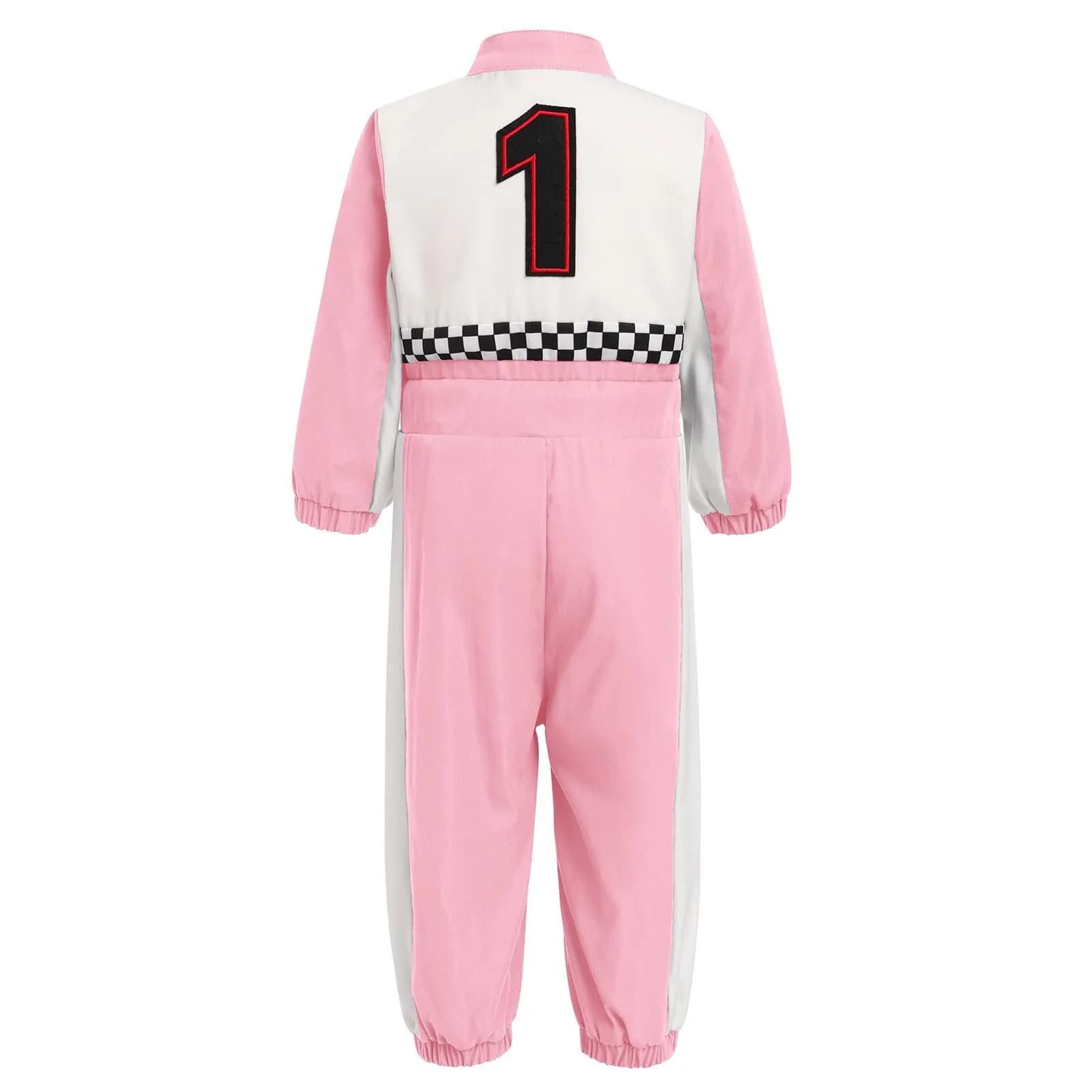 IDOPIP Baby Boys 1st 2nd Birthday Race Car Romper 9-12 Months | Unisex Racer Bodysuit for Cake Smash — Pink 1