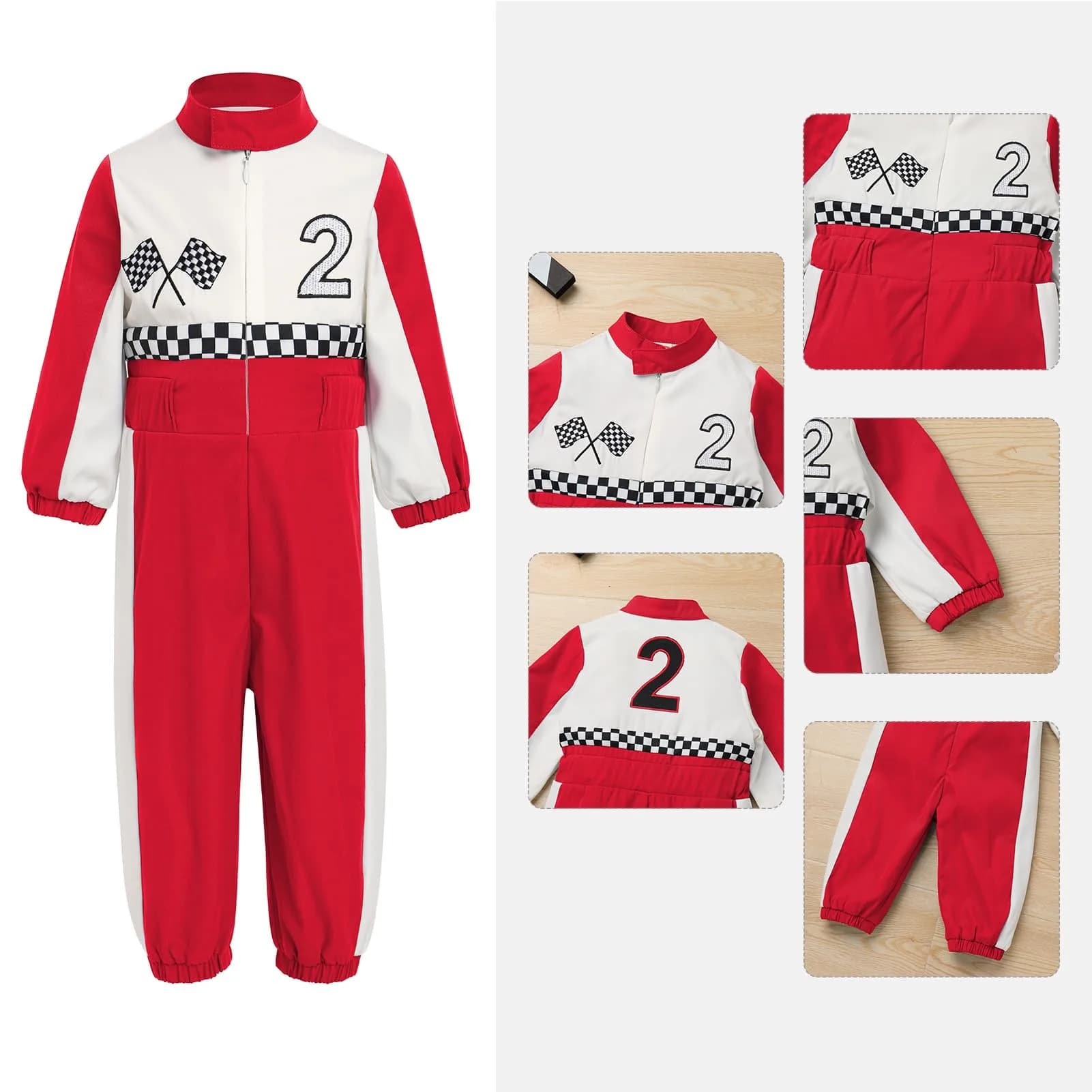 IDOPIP Baby Boys 1st 2nd Birthday Race Car Romper 18-24 Months | Unisex Toddler Racer Suit for Cake Smash thumbnail 4