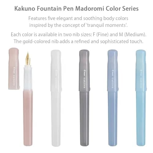 Pilot Fountain Pen Madoromi Color Series Light Blue | Fine Nib, Perfect for Beginners and Creative Expression thumbnail 4