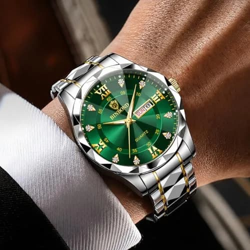 Gosasa Men's and Women's Business Diamond Watch 43mm | Waterproof Quartz with Day-Date thumbnail 2