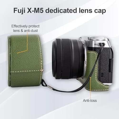 VOVMOEYA Camera Half Case for Fuji XM5 | Premium Leather Cover with Shoulder Strap (70-120 chars) thumbnail 6