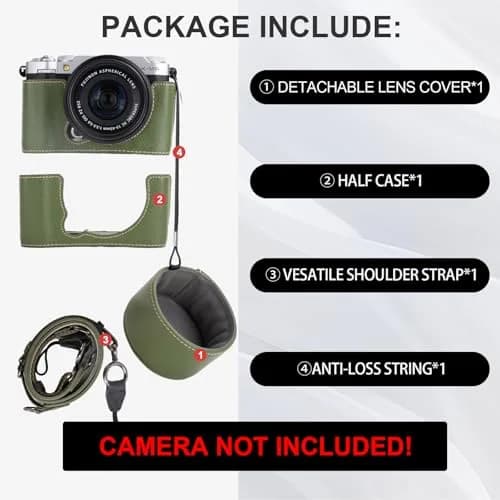 VOVMOEYA Camera Half Case for Fuji XM5 | Premium Leather Cover with Shoulder Strap (70-120 chars) thumbnail 7