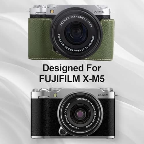 VOVMOEYA Camera Half Case for Fuji XM5 | Premium Leather Cover with Shoulder Strap (70-120 chars) thumbnail 2