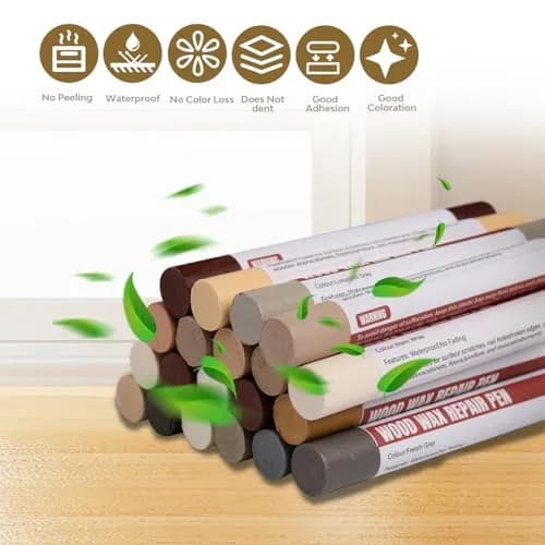 Uxney Wood Filler Sticks, 20 Colors Wood Repair Wax Crayons for Furniture, Floors, Cabinets, and More | Easy Touch-Up Kit thumbnail 5