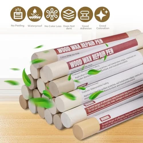 Uxney Wood Filler Sticks, 20 Colors Wood Repair Wax Crayons for Furniture, Floors, Cabinets, and More (Light Color Series) thumbnail 5