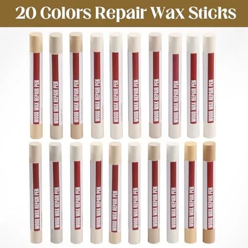 Uxney Wood Filler Sticks, 20 Colors Wood Repair Wax Crayons for Furniture, Floors, Cabinets, and More (Light Color Series) thumbnail 3