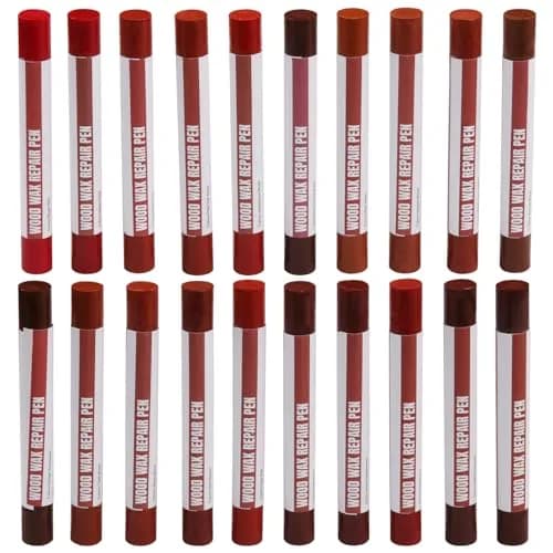 Uxney Wood Filler Sticks, 20 Colors Wood Repair Wax Crayons (Red Series) | Easy Furniture Touch-Up for Scratches & Cracks thumbnail 1