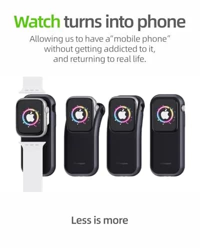 Ginsungoon Dumbphone Case for Apple Watch Series 9/8/7 (45mm) | Turn Your Watch into a Smartphone Replacement thumbnail 7
