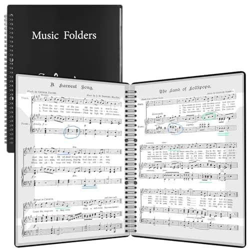 RNSXYAT Sheet Music Folder, 8.5x11 Inches | Durable Double-Sided Organizer for Musicians thumbnail 1