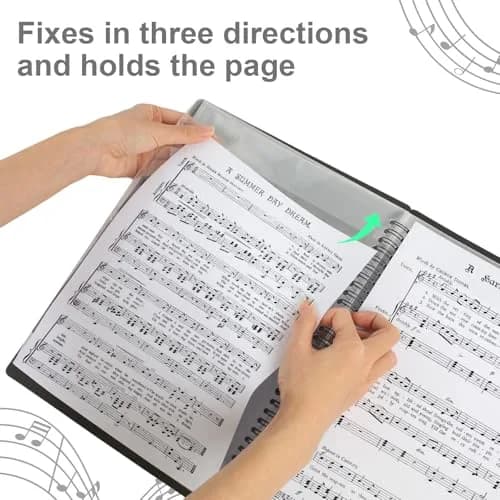RNSXYAT Sheet Music Folder, 8.5x11 Inches | Durable Double-Sided Organizer for Musicians thumbnail 4