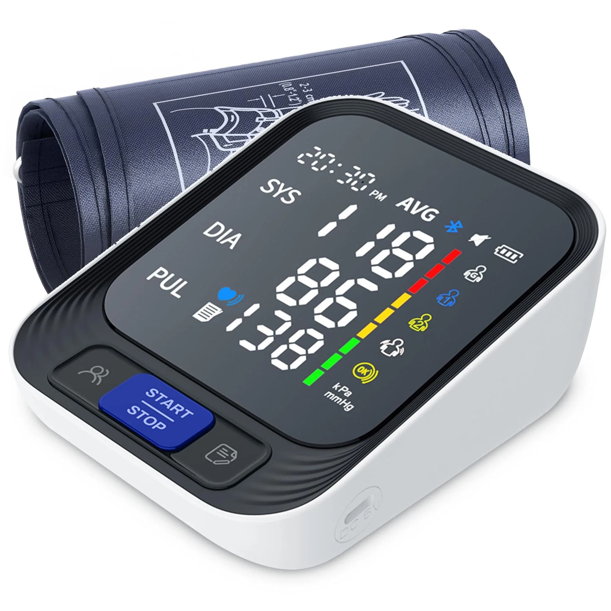 Acenis Automatic Blood Pressure Monitor AOJ-30F | Large Color Screen, Adjustable Cuff, 4xAAA Batteries - main product image