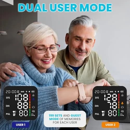 Acenis Automatic Blood Pressure Monitor AOJ-30F | Large Color Screen, Adjustable Cuff, 4xAAA Batteries thumbnail 4