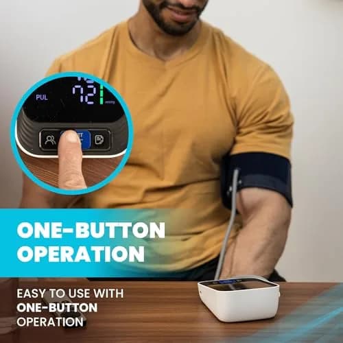 Acenis Automatic Blood Pressure Monitor AOJ-30F | Large Color Screen, Adjustable Cuff, 4xAAA Batteries thumbnail 6