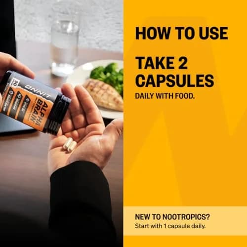 ONNIT Alpha Brain Nootropic Brain Supplement for Focus & Memory, 60 Count | Supports Cognitive Function thumbnail 7