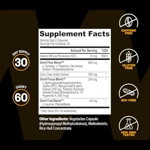 ONNIT Alpha Brain Nootropic Brain Supplement for Focus & Memory, 60 Count | Supports Cognitive Function thumbnail 8