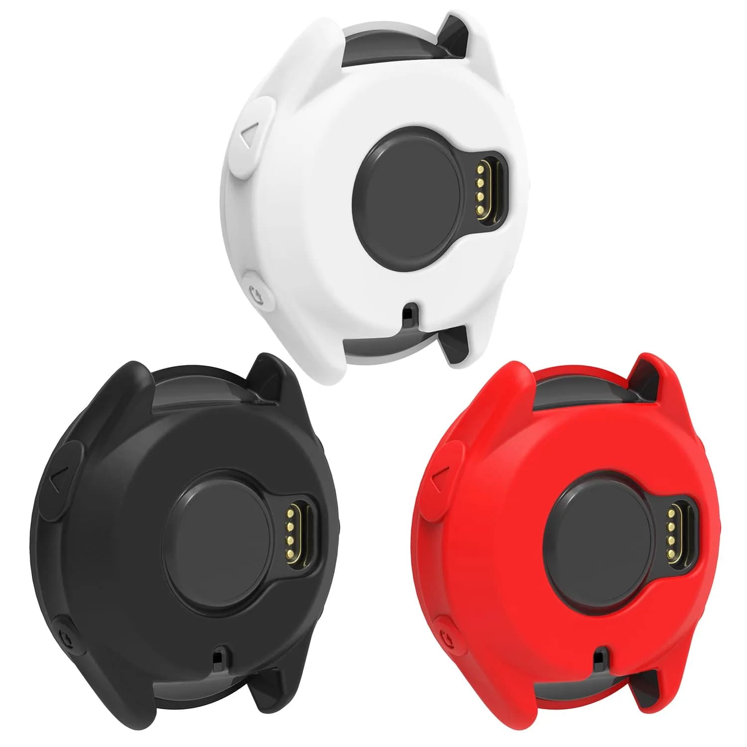 TenCloud Silicone Watch Case for Garmin Forerunner 965 | 3 Pack Black+Red+White - main product image