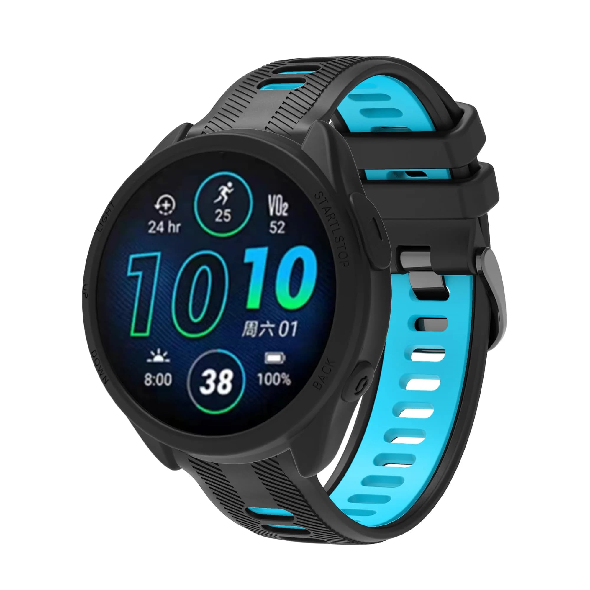 TenCloud Silicone Watch Case for Garmin Forerunner 965 | 3 Pack Black+Red+White - view 5