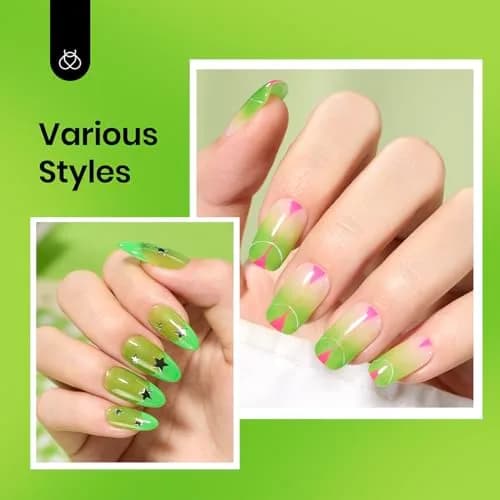 Beetles Gel Polish Green Jelly Gel Nail Polish 15ml (0.5 Fl Oz) | Long-Lasting, UV/LED Cure thumbnail 4