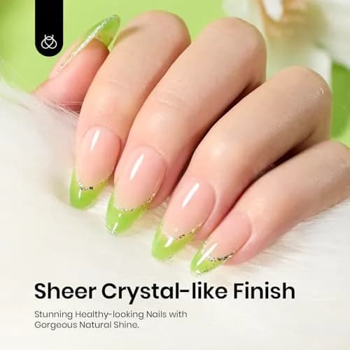 Beetles Gel Polish Green Jelly Gel Nail Polish 15ml (0.5 Fl Oz) | Long-Lasting, UV/LED Cure thumbnail 5